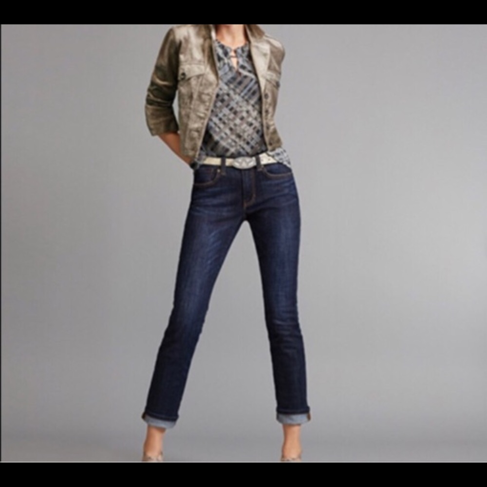 Cabi Authentic High Straight Dark Wash Jeans Sz 2